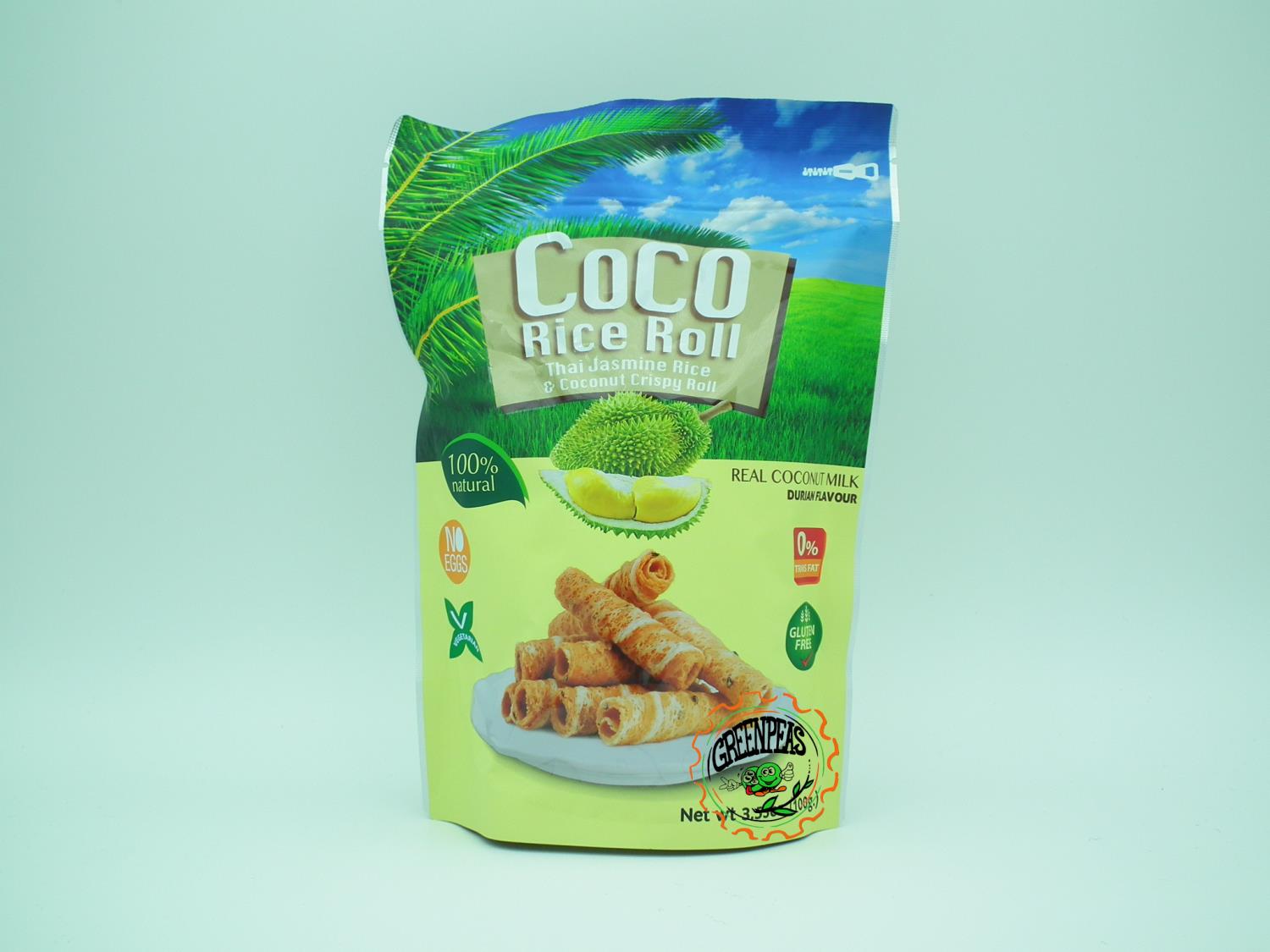 COCO Durian Rice & Coconut Crispy Roll Durian 100gr