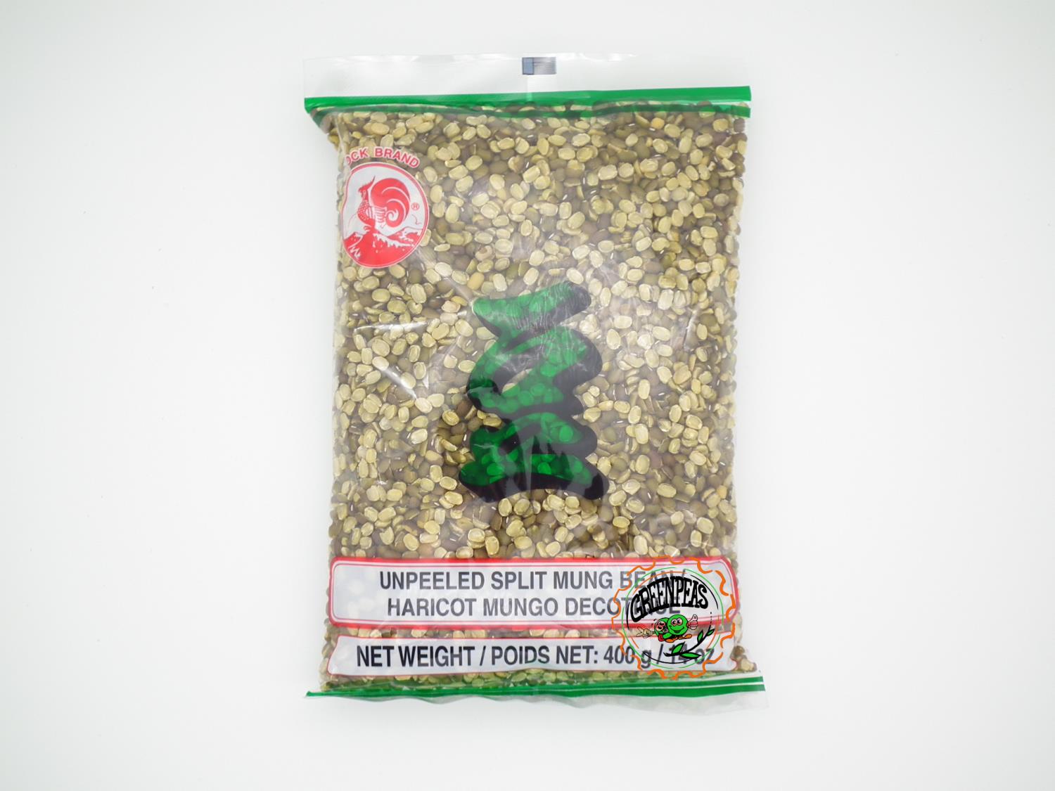 COCK Unpeeled Split Mung Bean 400gr