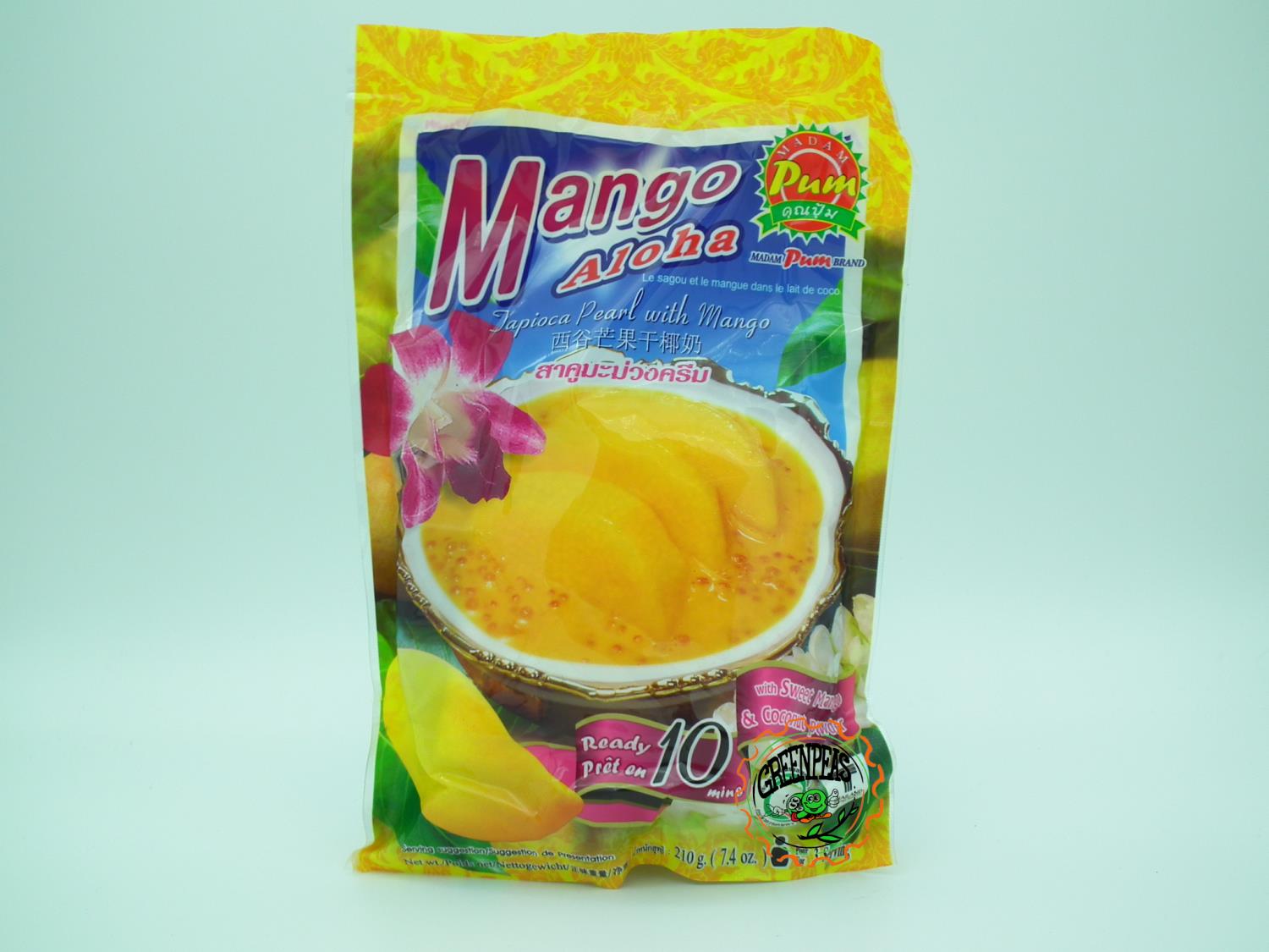 MADAM PUM BRAND Mango Aloha Tapioca Pearl with Mango 210gr ee