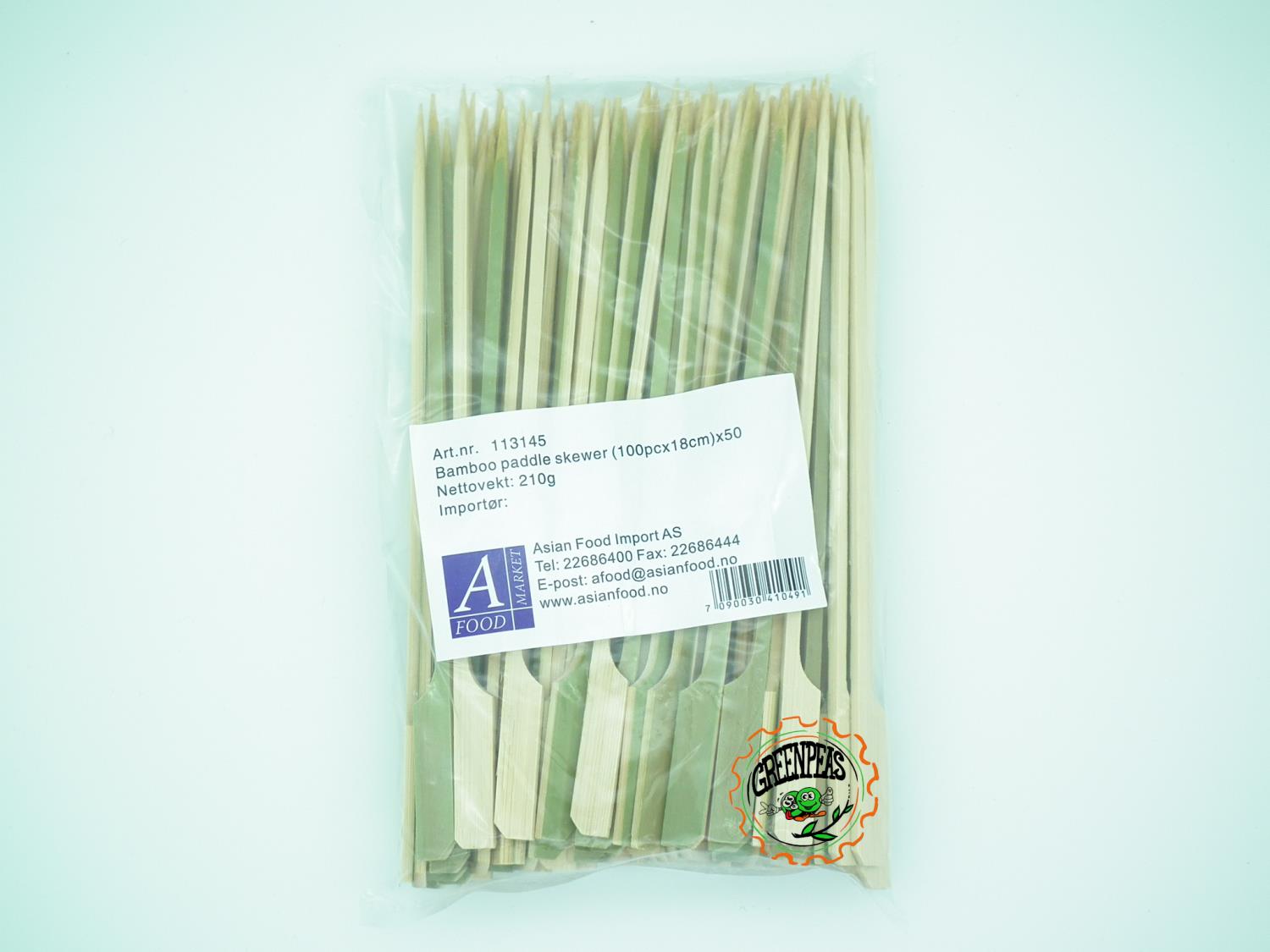 Bamboo Paddle Skewer Spyd 18cm 100pcs