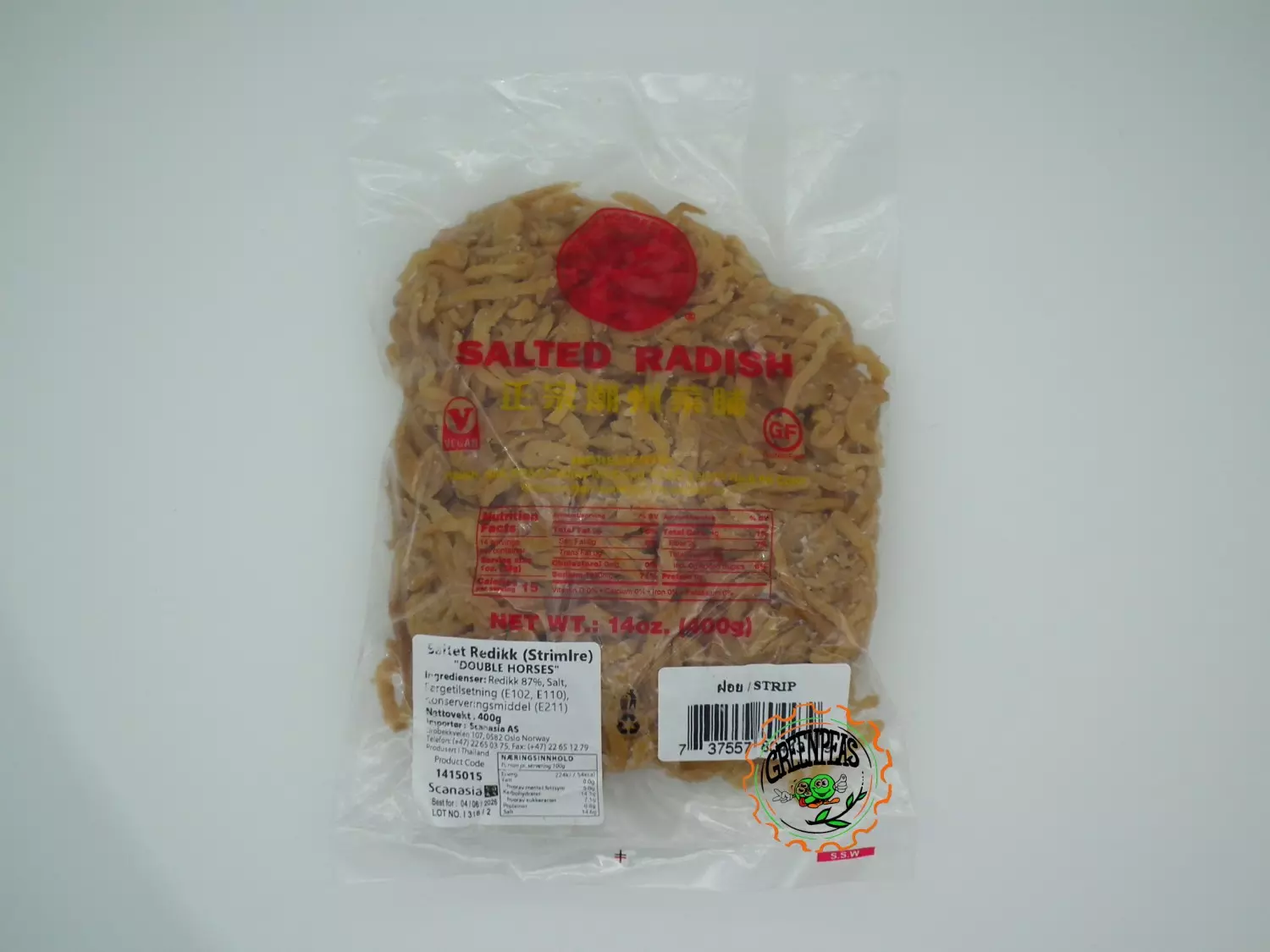 DOUBLE HORSES Salted Radish Strips 400gr