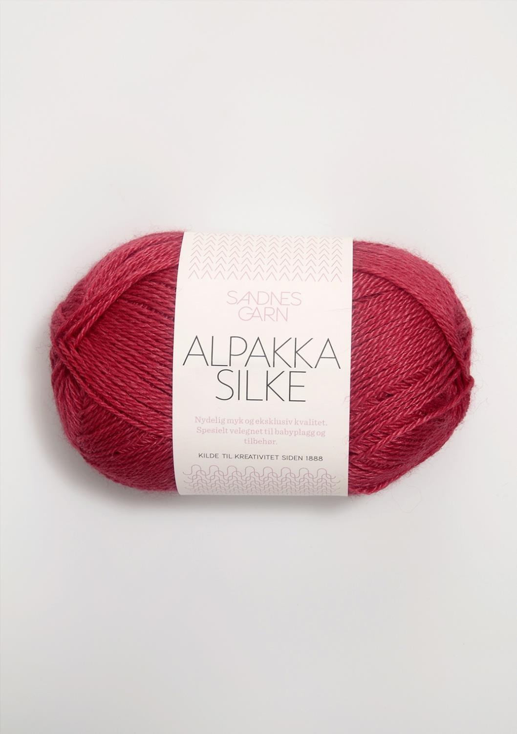 4327 Alpakka Silke Bringebær Rød