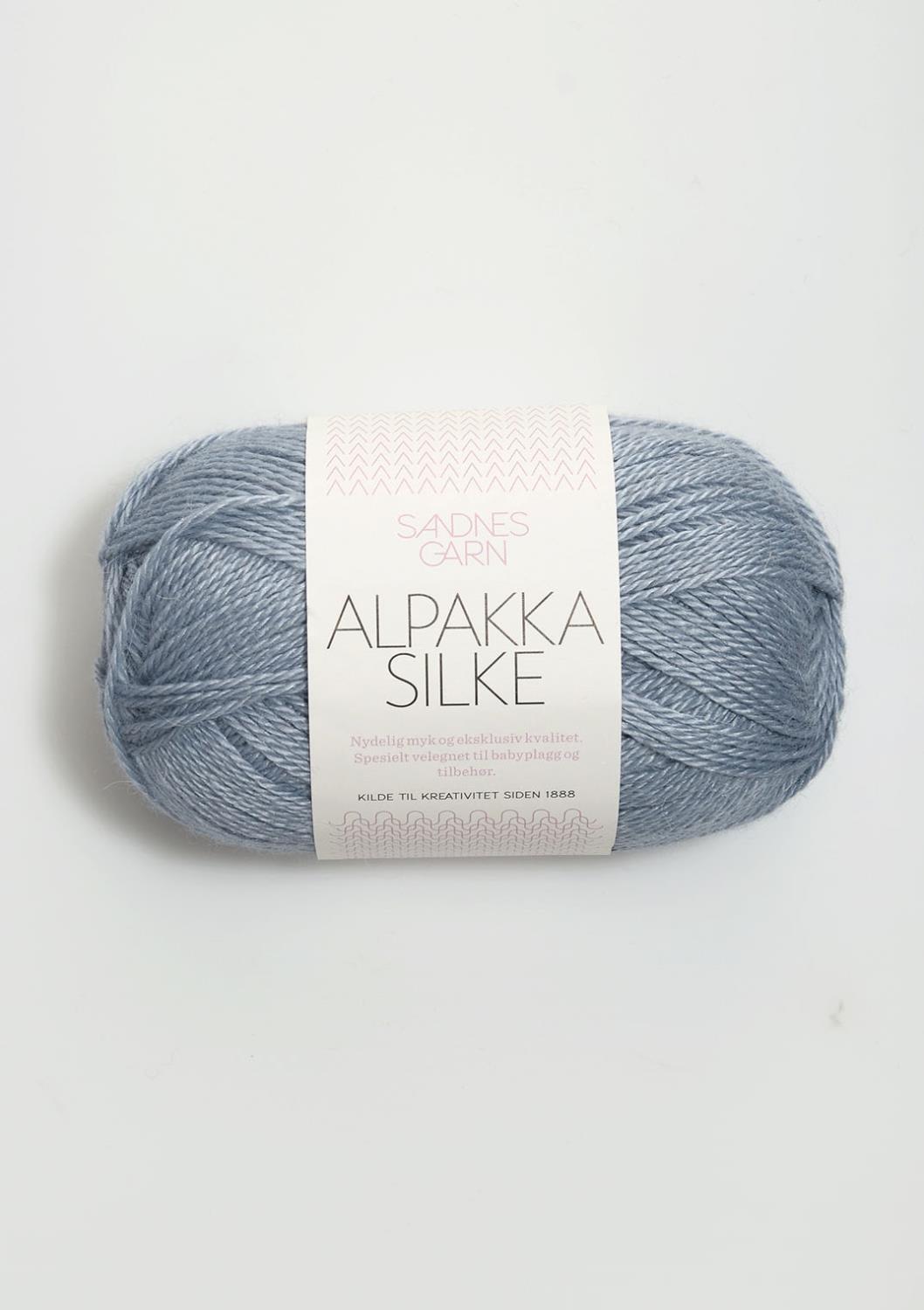 6041 Alpakka Silke Støvet Blå