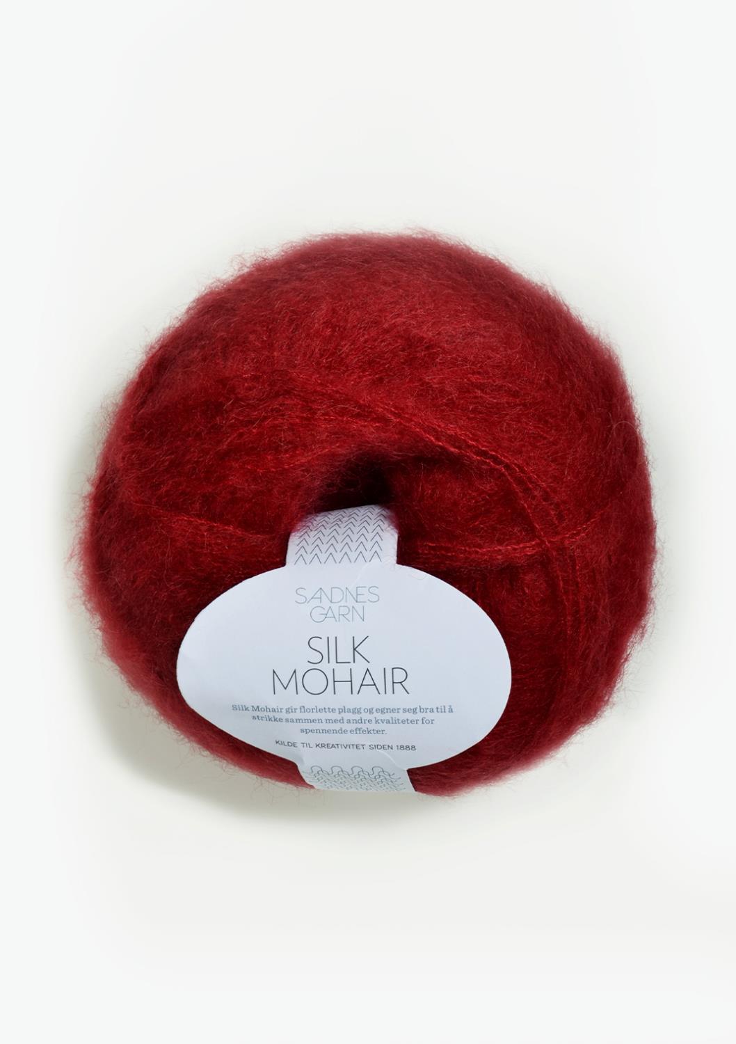 4236 Silk Mohair Dyp Rød