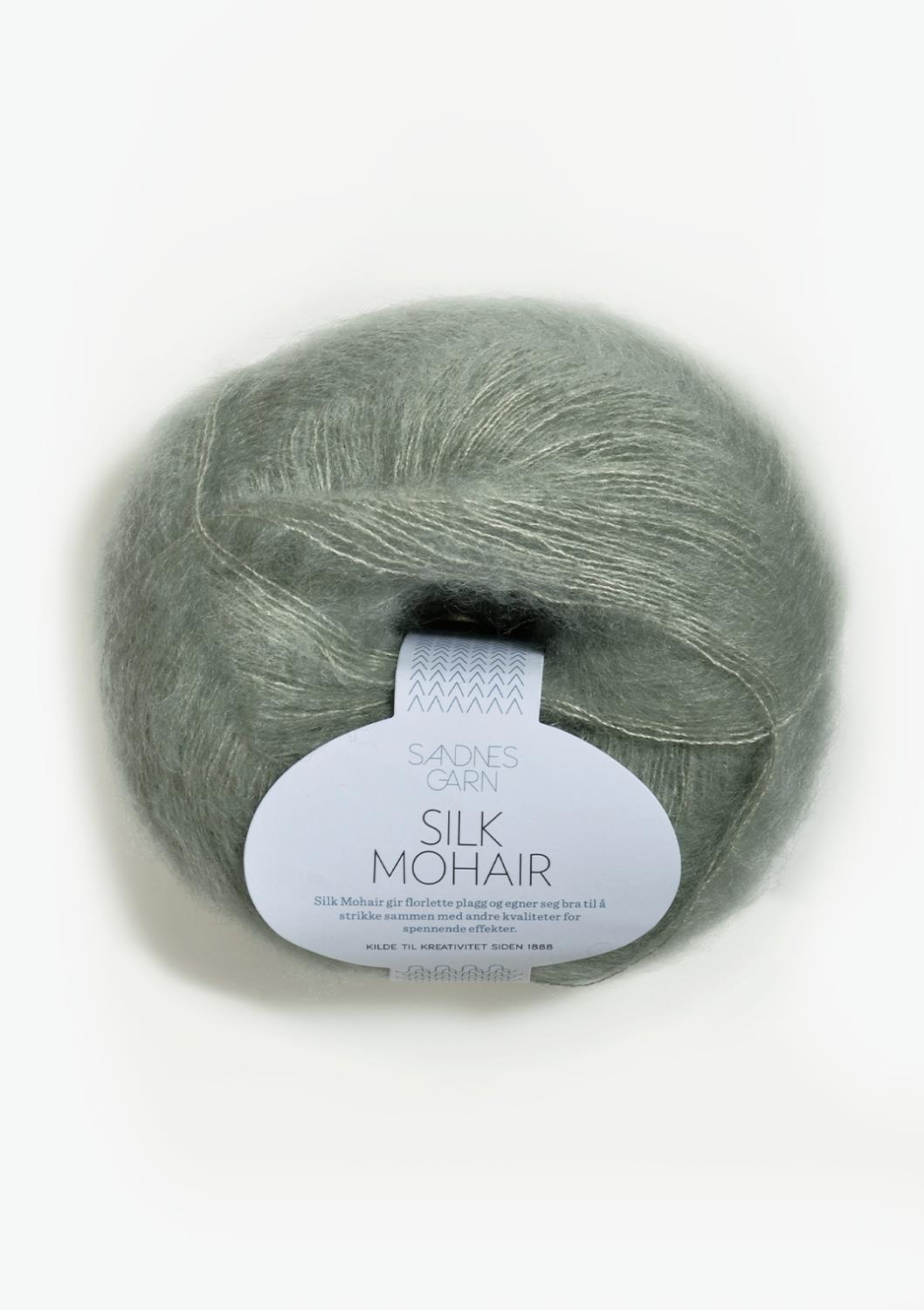8521 Silk Mohair Støvet Lys Grønn