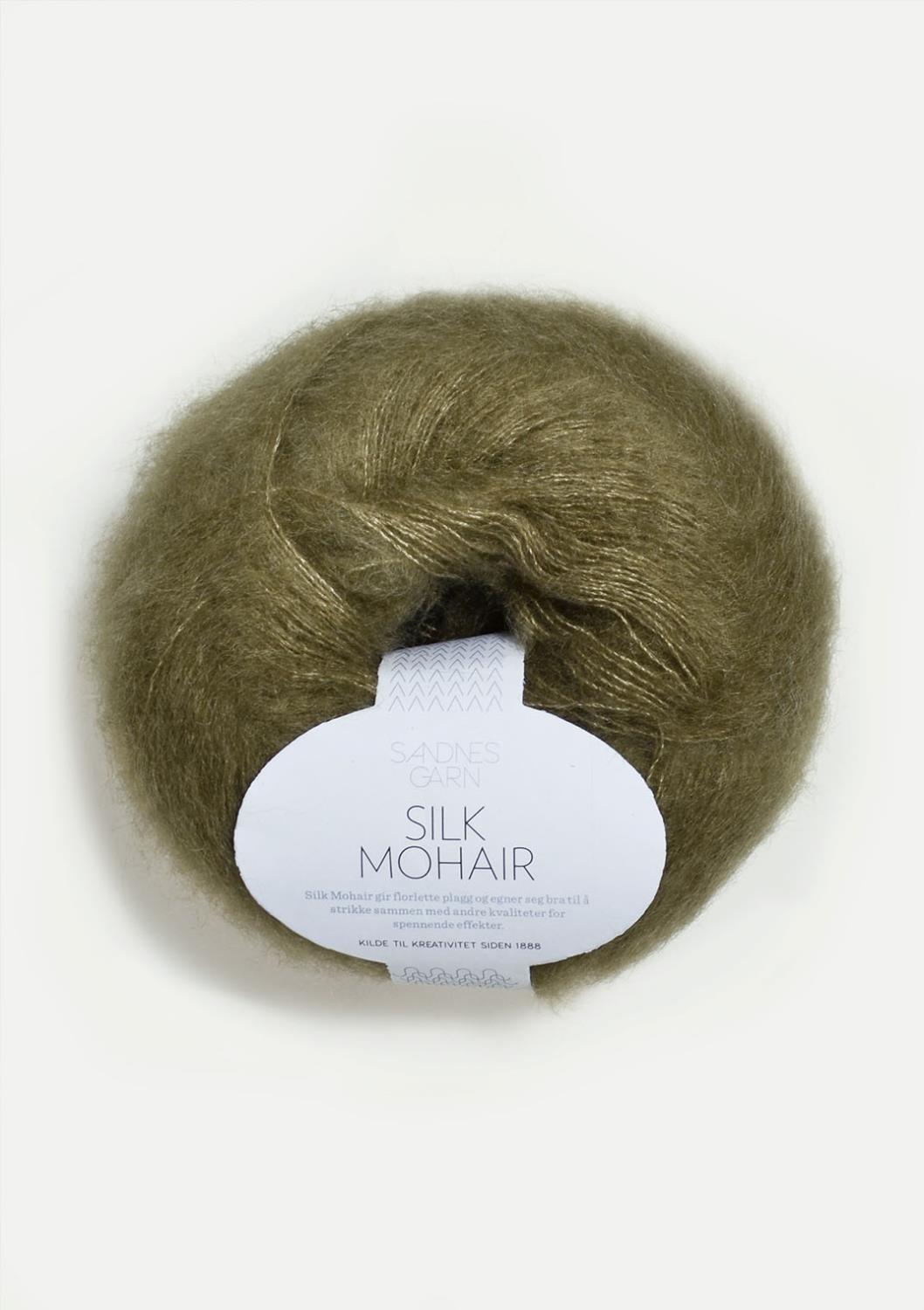 9554 Silk Mohair Mosegrønn