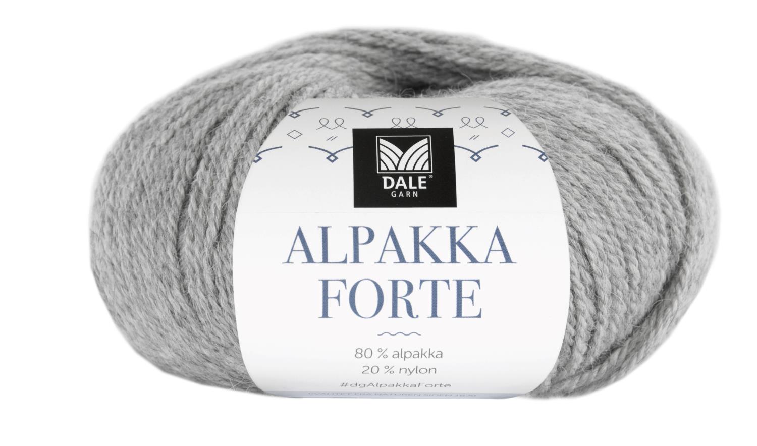 Alpakka Forte - Grå melert
