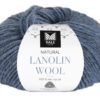 Lanolin Wool - Denimblå melert