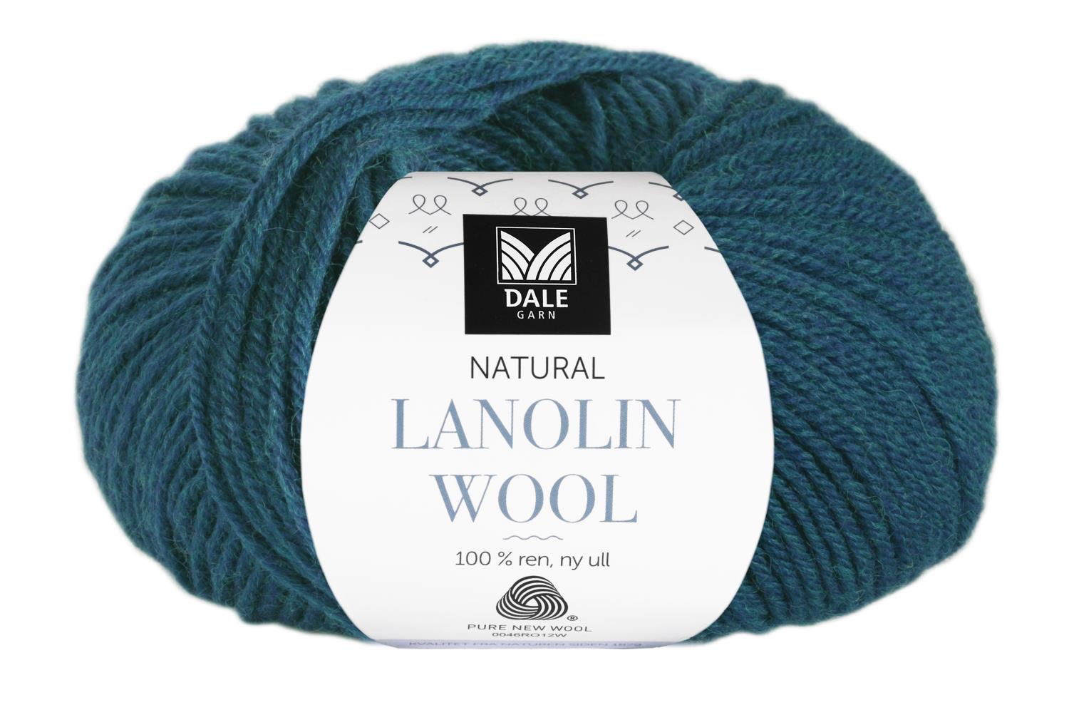 Lanolin Wool - Mørk petrol melert
