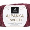 Alpakka Tweed - Dyp rød