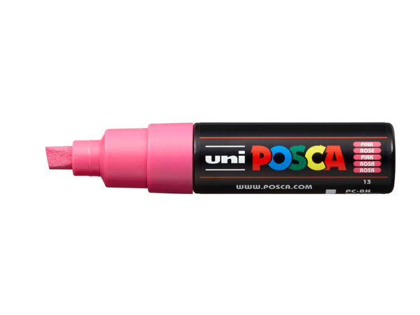 Uni POSCA PC-8K - Chisel 8mm - 13 Pink