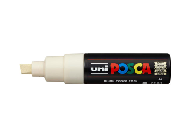 Uni POSCA PC-8K - Chisel 8mm - 46 Ivory