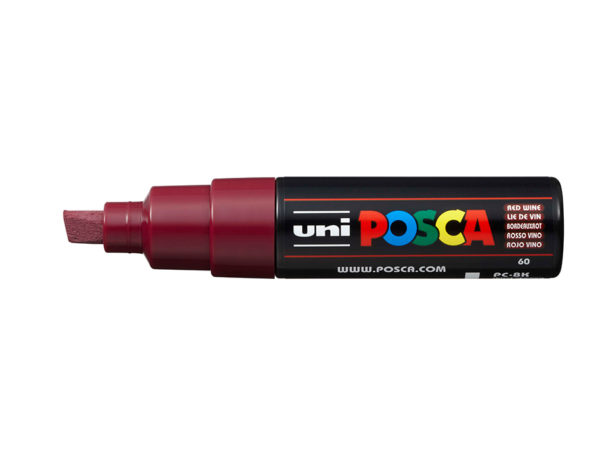 Uni POSCA PC-8K - Chisel 8mm - 60 Red Wine