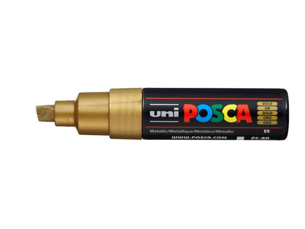 Uni POSCA PC-8K - Chisel 8mm - 25 Gold