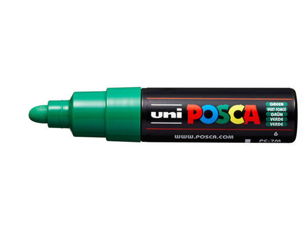 Uni POSCA PC-7M - Bullet 4,5-5,5mm - 6 Green