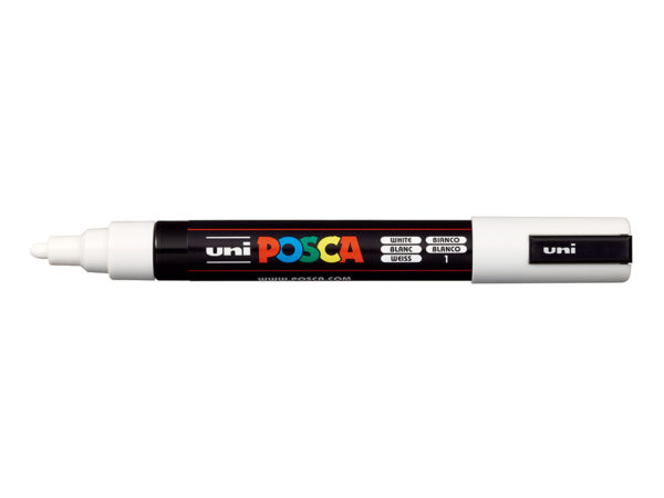 Uni POSCA PC-5M - Medium 1,8-2,5mm - 1 White