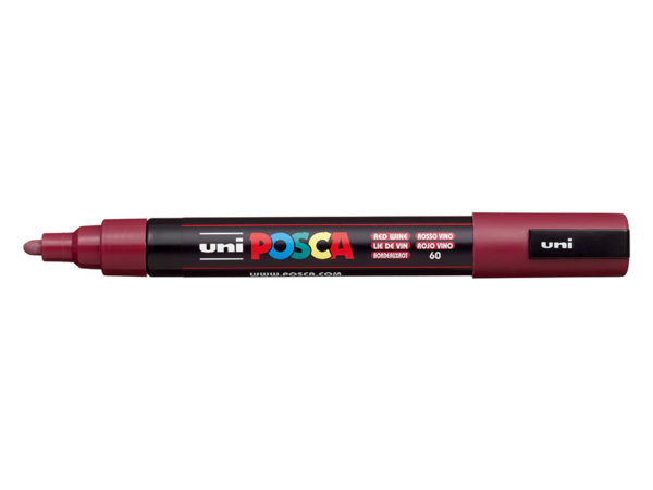 Uni POSCA PC-5M - Medium 1,8-2,5mm - 60 Red Wine