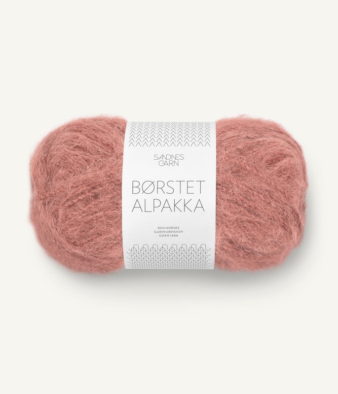 Børstet alpakka  Støvet plommerosa 3553