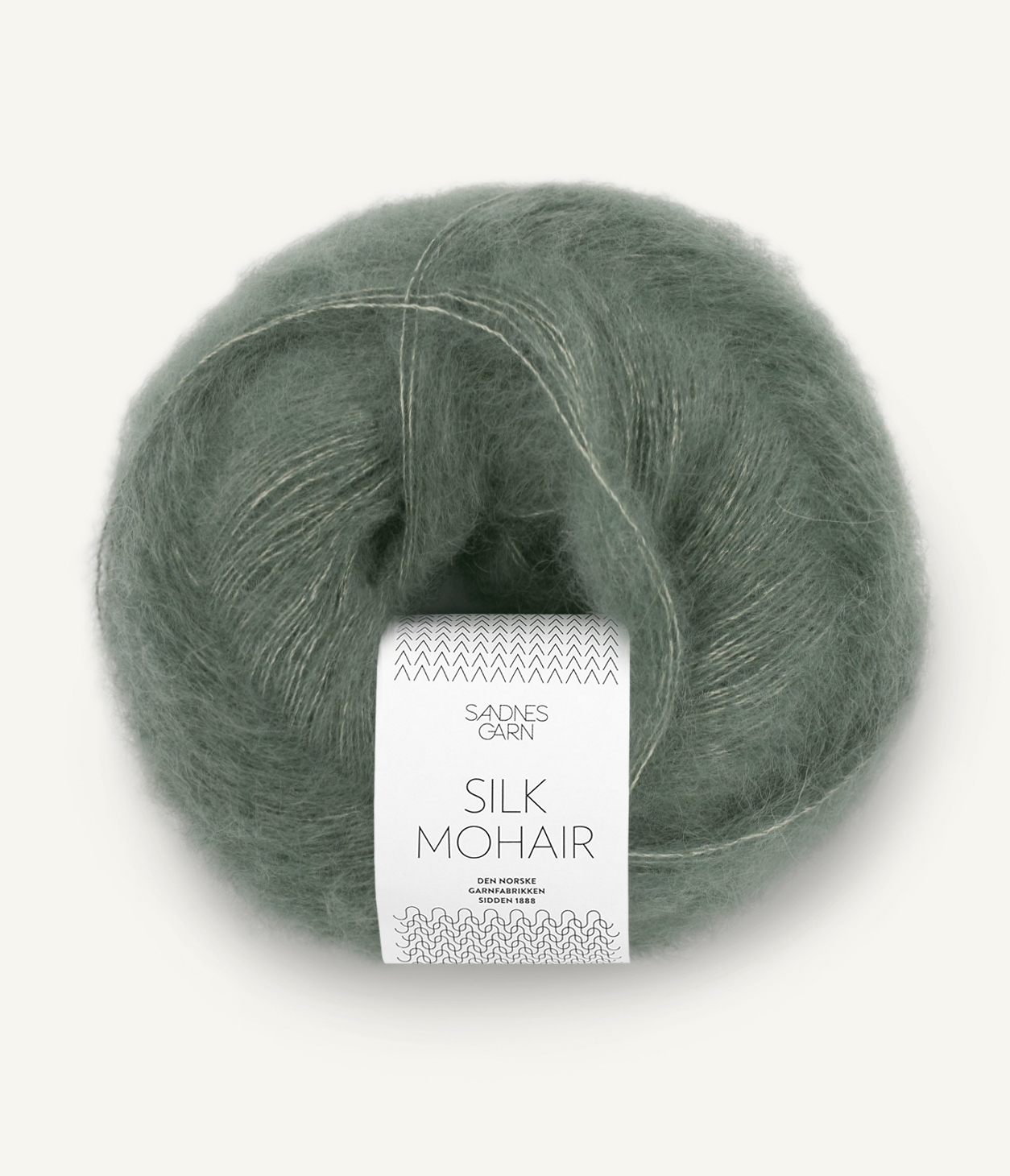 Silk Mohair Støvet olivengrønn 9071 UTGÅTT