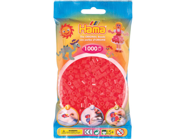 Hama Midi super 1000s - 35 Neon rød