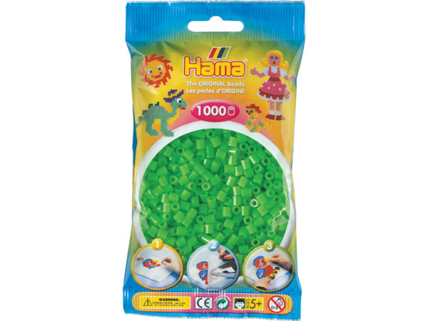 Hama Midi super 1000s - 42 Fluoriserende grønn