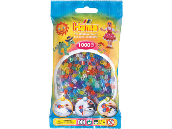 Hama Midi super 1000s - 54 Transparentmix m/glitter