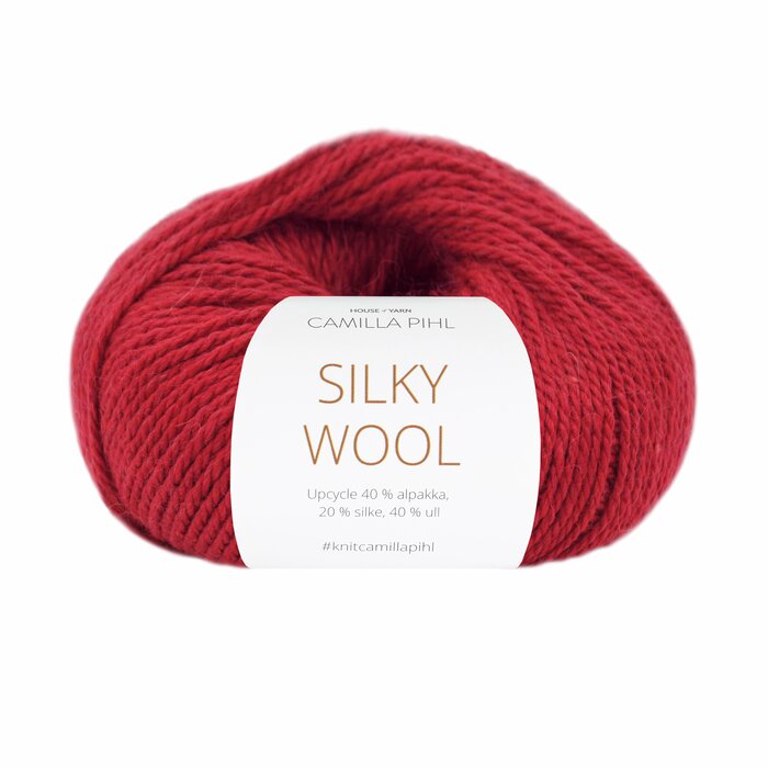 Silky Wool - Dyp rød Upcycle