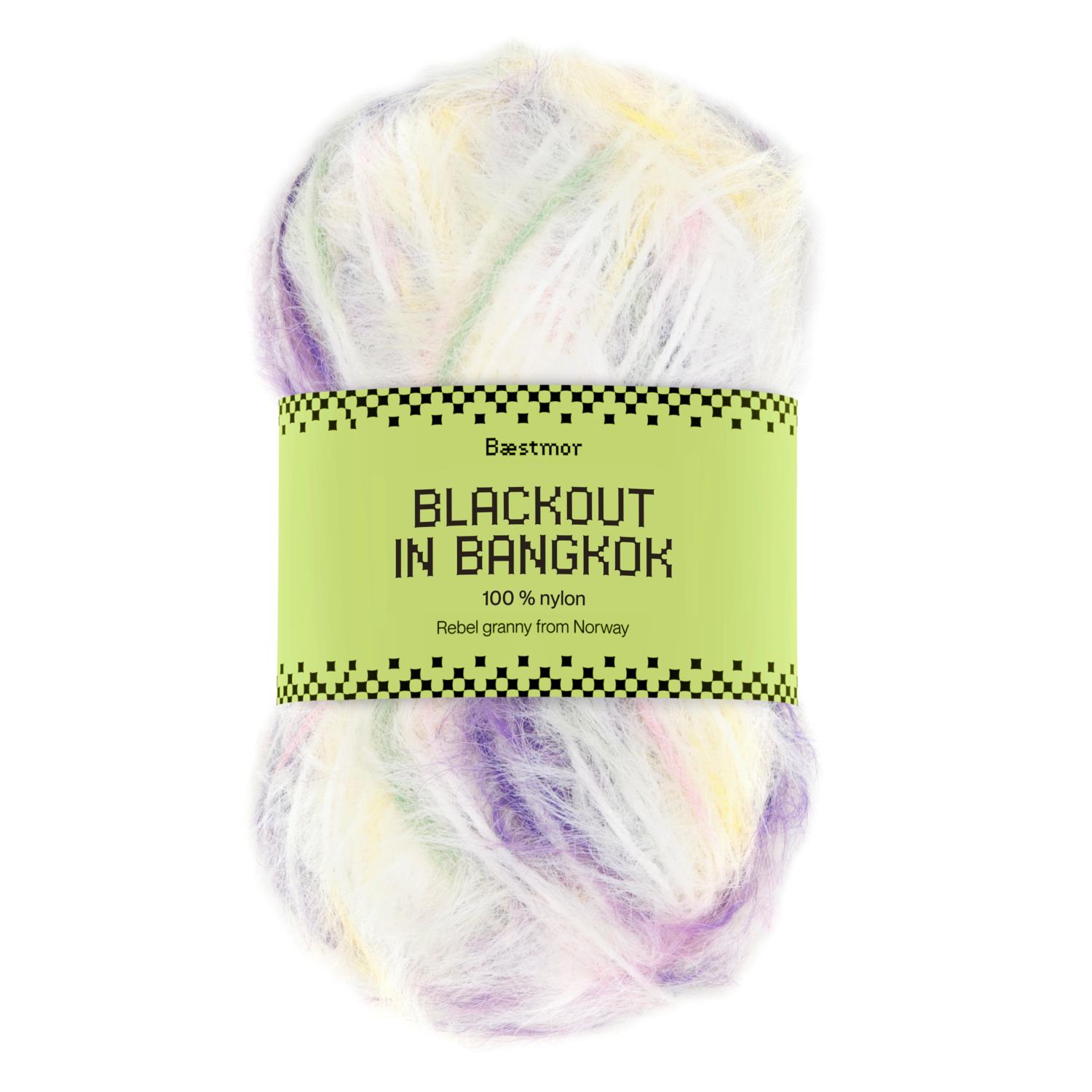 Blackout in Bangkok - Purpur/Mint/Yellow print