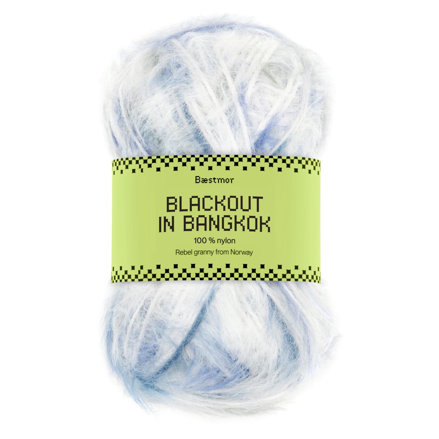 Blackout in Bangkok - Blue/Lavender/Green print