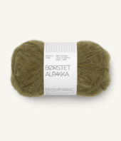Børstet Alpakka Dark olive 9873