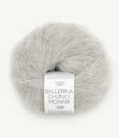 Ballerina Chunky Mohair Gråmelert 1022