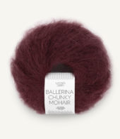 Ballerina Chunky Mohair Dyp Burgunder 4372
