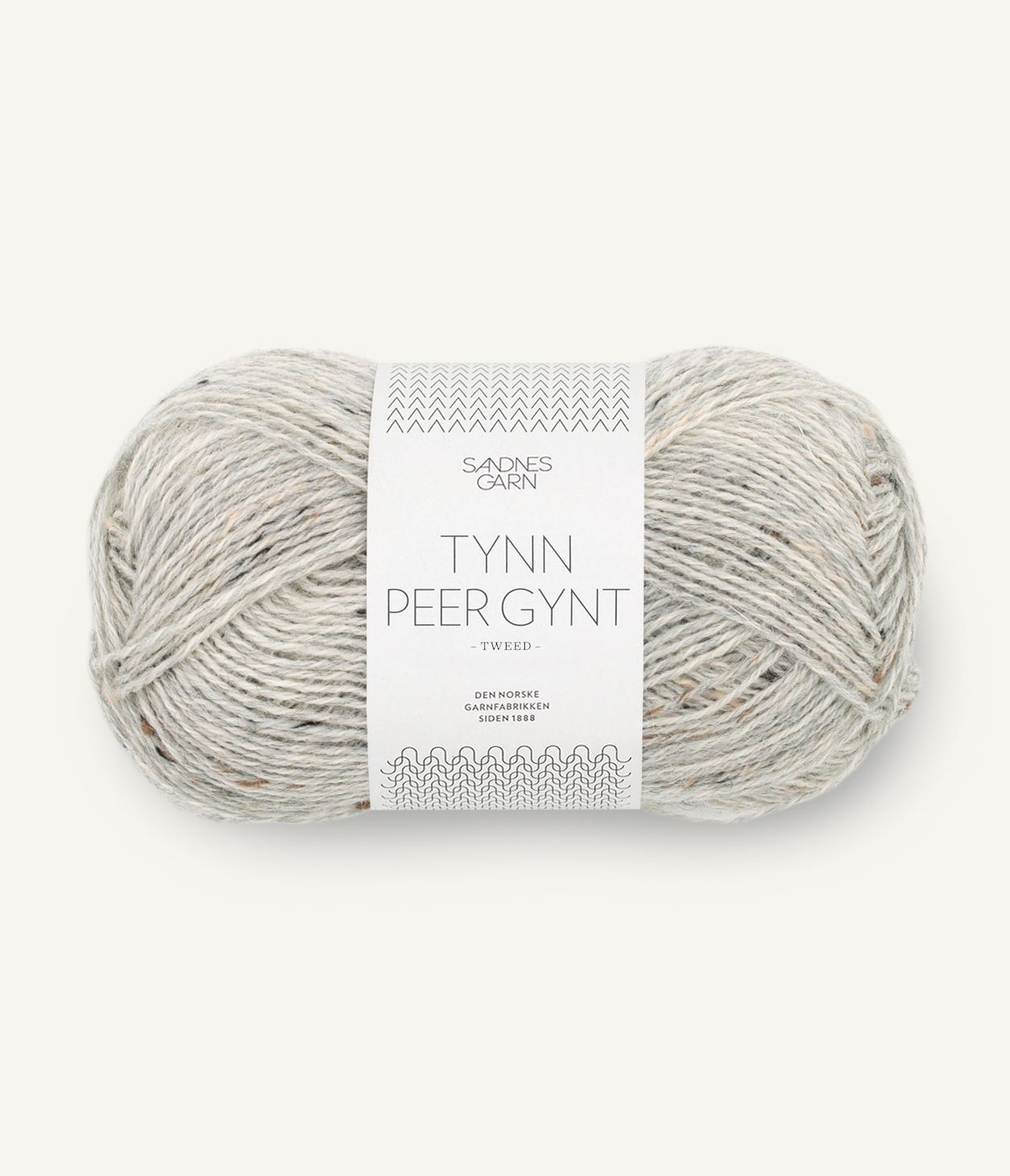 Tynn Peer Gynt Lys Gråmelert Med Natur Tweed 1034