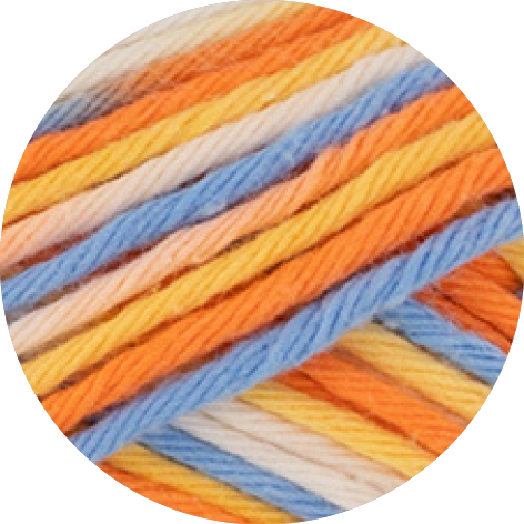 STAR PRINT Orange/gul/blå/Hvit 359