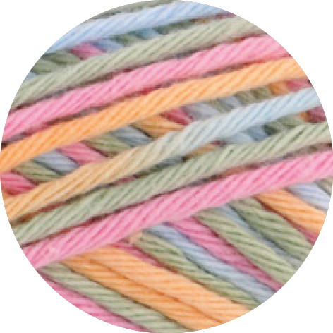 STAR PRINT Rosa/grønn/fersken/lys blå 363