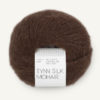 Tynn silk mohair Cacao nibs 3091