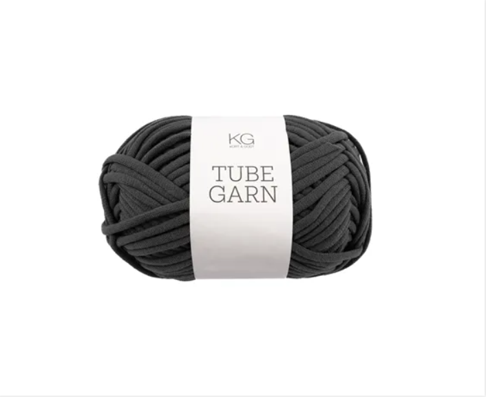 Tubegarn 4mm Mørk grå 0001