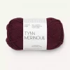 Tynn Merinoull Dyp burgunder 4372