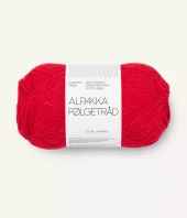 Alpakka Følgetråd Rød 4219