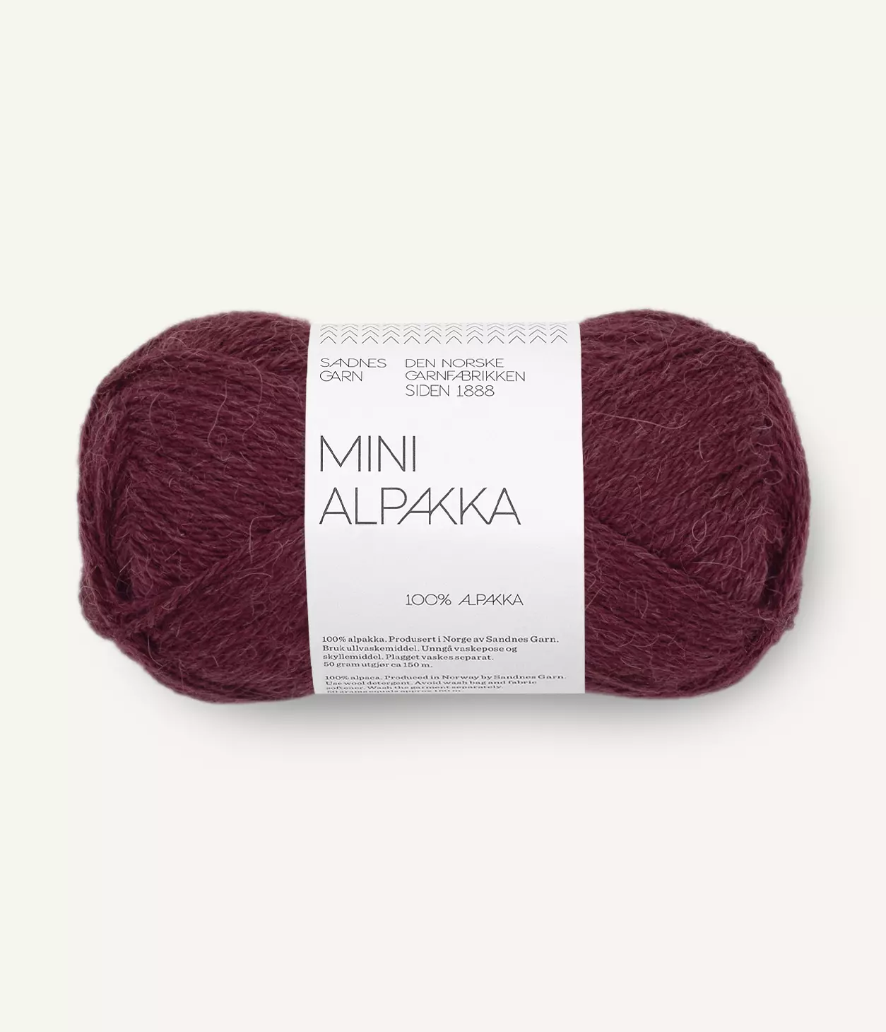 Mini Alpakka Dyp burgunder 4372