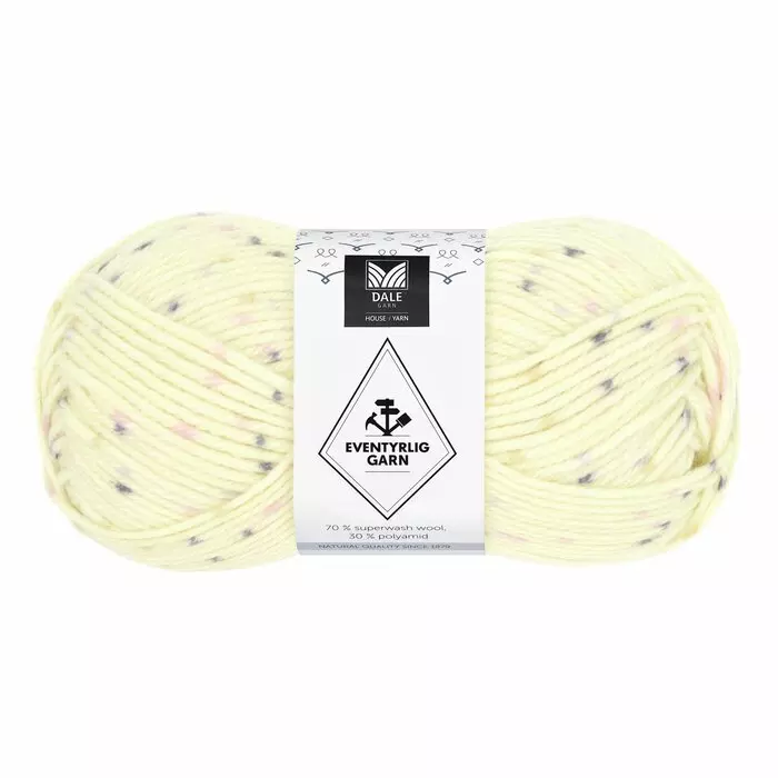 Eventyrlig garn - Grå/rosa dott