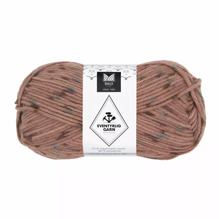 Eventyrlig garn - Blå/brun dott