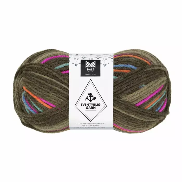 Eventyrlig garn - Mokka striper