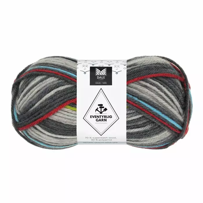 Eventyrlig garn - Skyggegrå striper