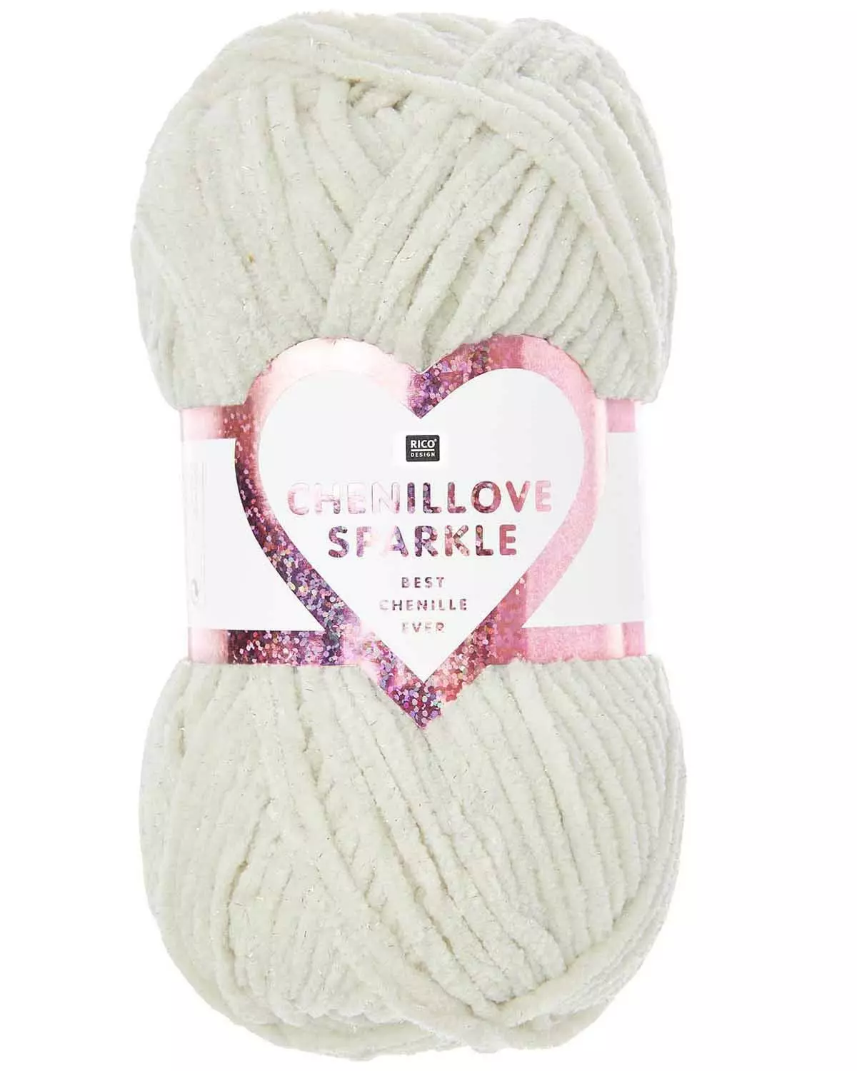 Chenillove Sparkle hvit 001
