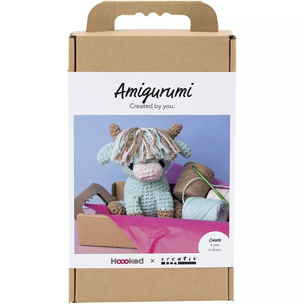 DIY Kit Amigurumi, Ku, beige, mint