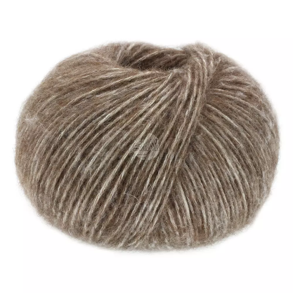 Natural Alpaca Pelo Vinrød melert