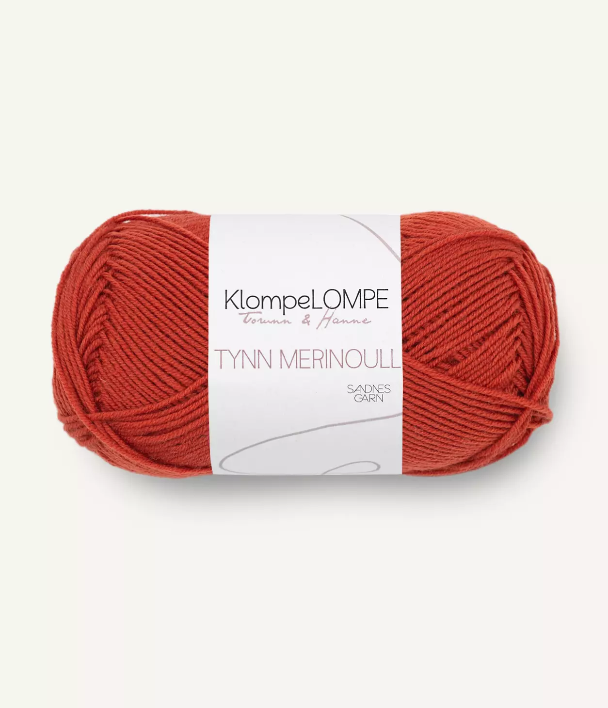 KlompeLOMPE Tynn Merinoull Rød Tegl