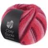 Cosy Socks soft stripes Rød/rosa