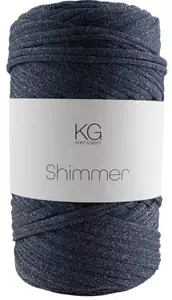 Shimmergarn Mørk blå/gull 4278